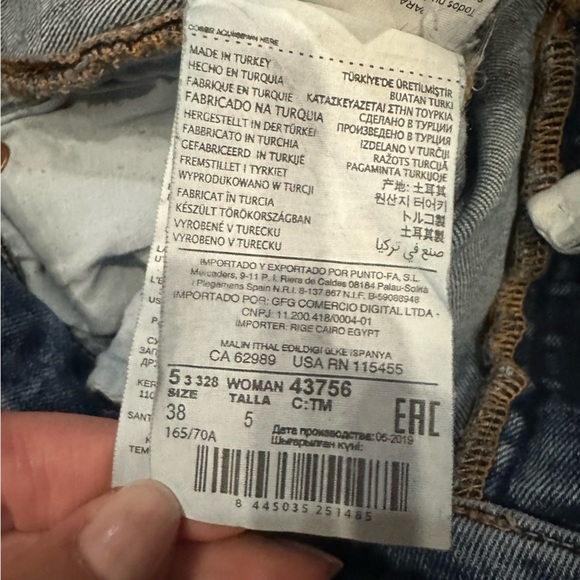 MNG by Mango Straight Leg Jeans Women's Size 6 High Waist Medium Wash Denim - Picture 6 of 15